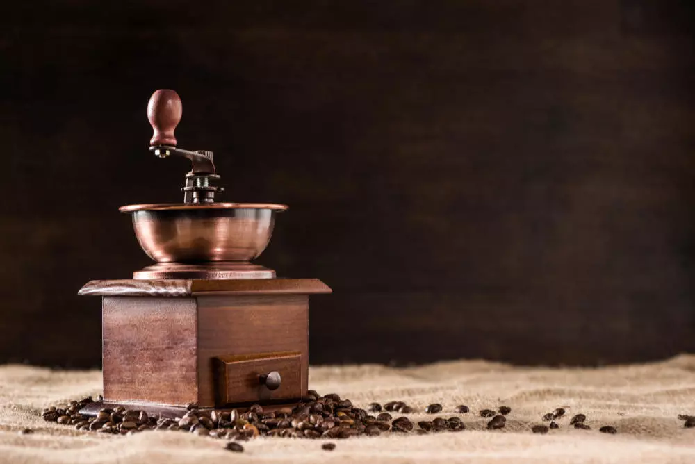 Traditionell-manuell-kaffekvarn